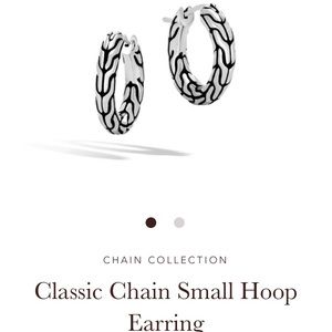 John hardy- silver hoops